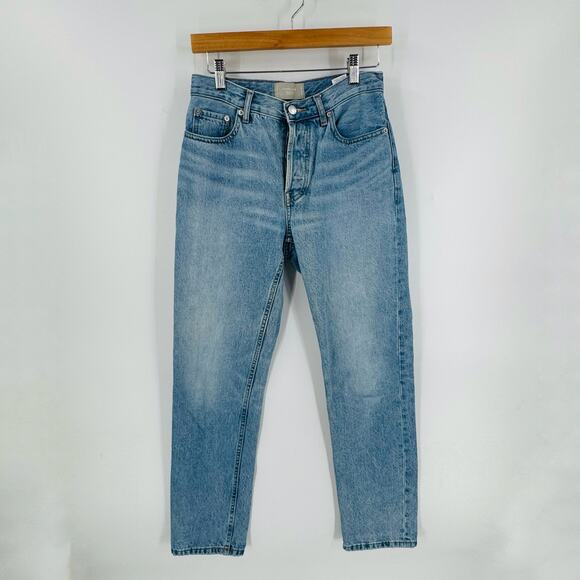 Everlane Medium Wash Button Fly The 90s Cheeky Jean Organic Cotton 25R - Picture 9 of 9